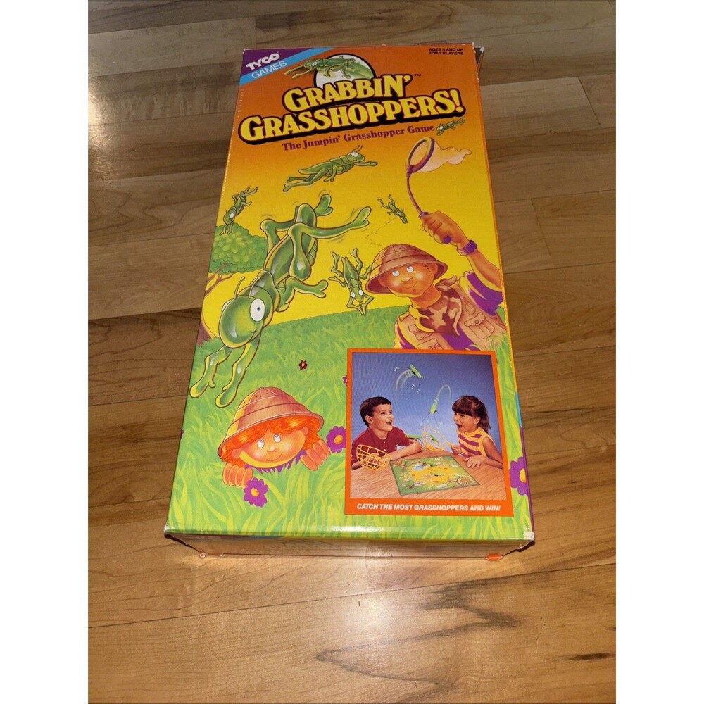 VINTAGE Grabbin Grasshoppers Game COMPLETE Tyco Industries 1990 Kids Jumping 90s
